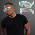 Multicolor Light Up Slotted Sunglasses - Blank